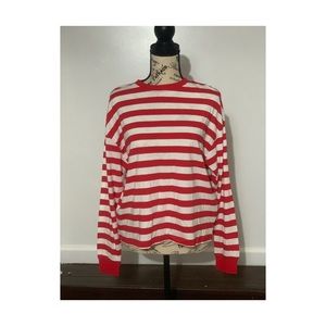 Stripe red and white long sleeve